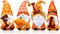 4 Pcs Fall Figurines Resin Gnome Tabletop Autumn Sculpture Decoration